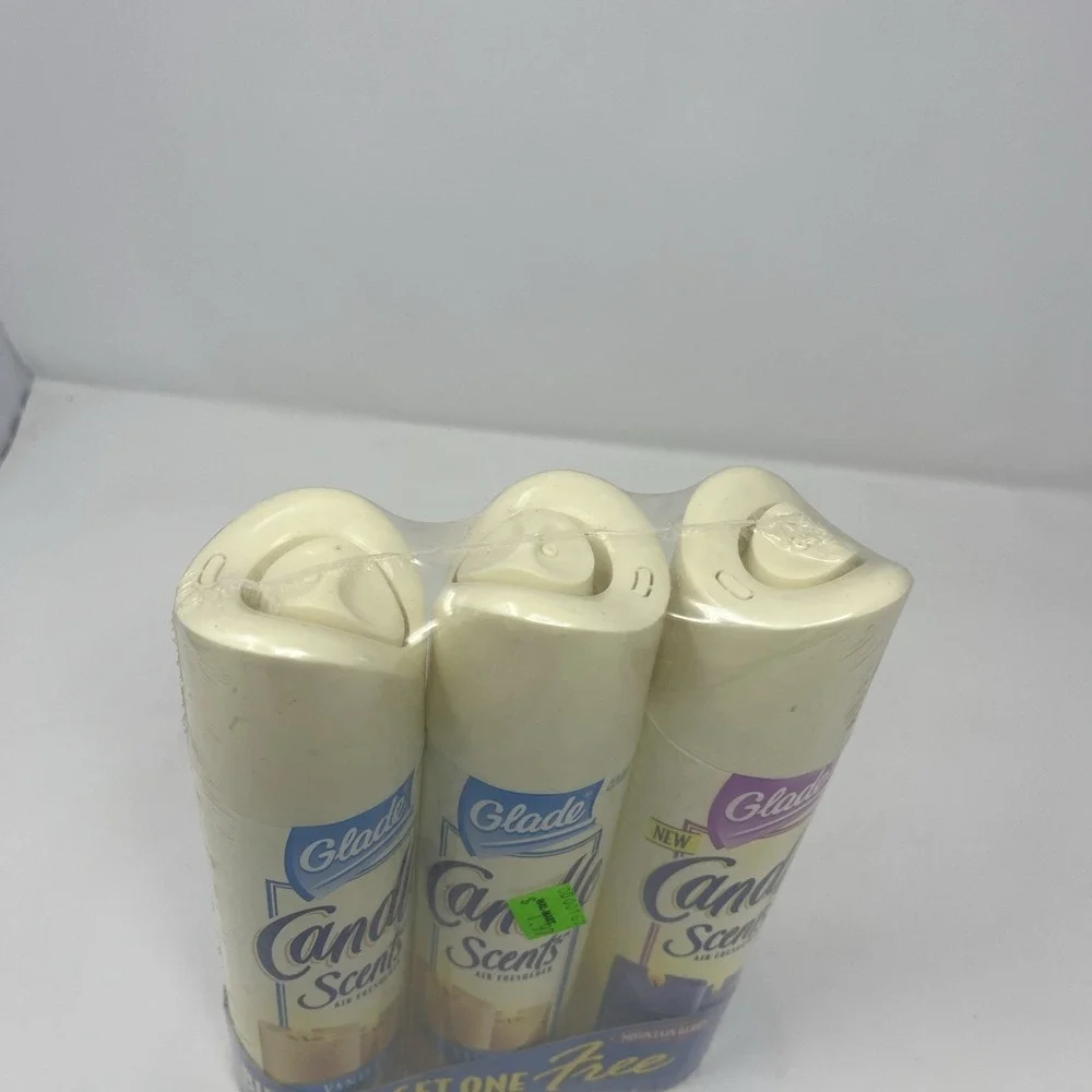Vtg Glade Candle Scent Spray Air Freshener Vanilla Mountain‎ Berry 3 Pack NOS